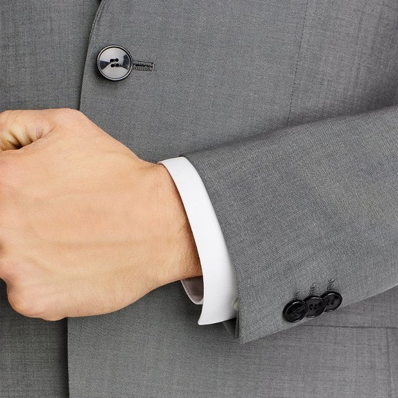 Hugo Boss Mens 'Arti' Gray Sharkskin Extra-Slim Fit Sport Coat Blazer 42R - Picture 4 of 4